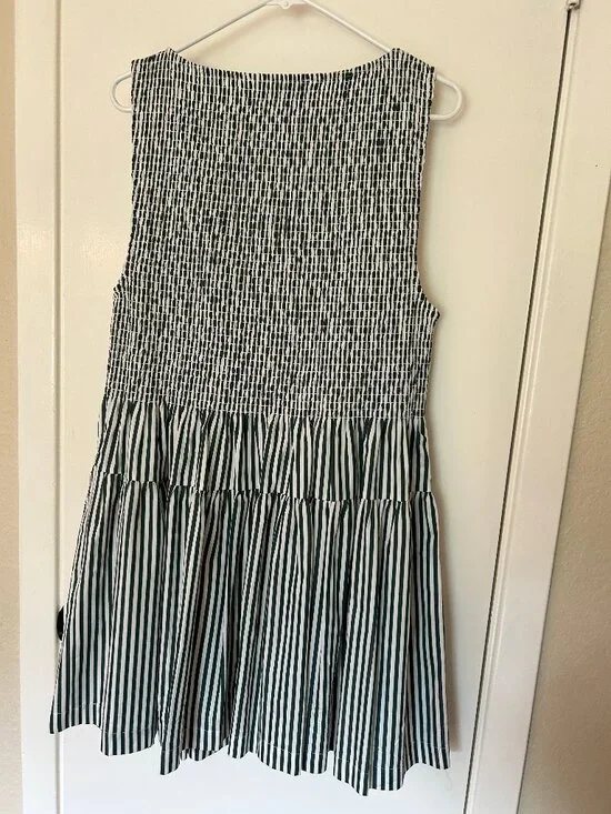 Hill House Cosima Mini Nap Dress Green XL LIKE NEW - Picture 5 of 9